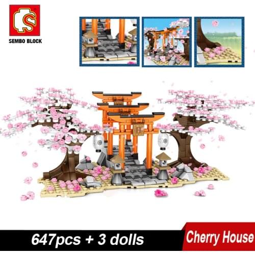 Sembo block city street view ideas sakura creator tree house for trees and flowers