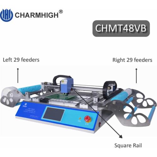 Best seller! 58 Feeders CHMT48VB All-in-one, PC in-build SMT Pick and Place Machine, Closed-loop control, 2 cameras 110v 220v