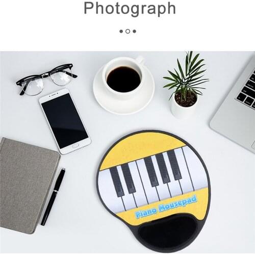 Creative Musical Piano Key Pattern Mouse Mat Ergonomic Mouse Pad Support Wrist Comfort for Computer Laptop Gaming Accessories