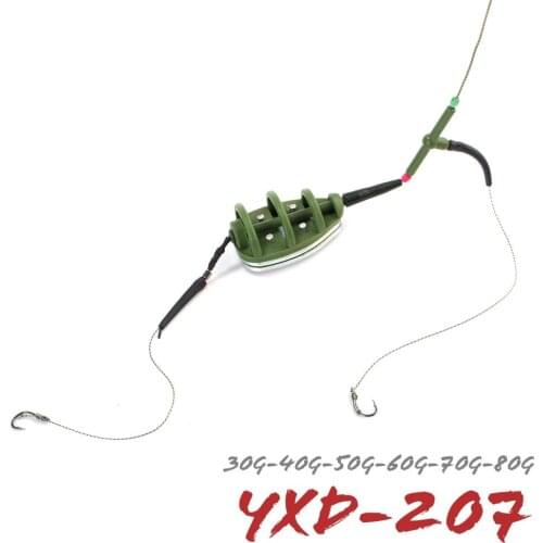 1PC Fishing Bait Cage Fish Group 30g/40g/50g/60g/70g/80g Hooks Group Metal Carp Hair Rig Method Feeder Accessories