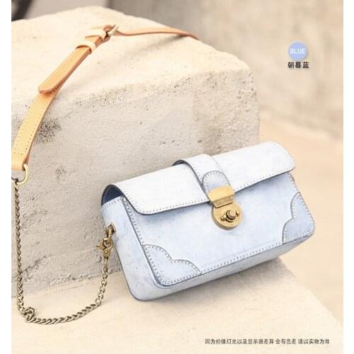 OUSSON New Design Small Square Leather Crossbody Bag Exquisite Female Retro One-Shoulder Bag For Woman