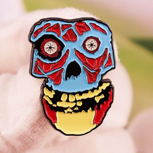 Misfits Skeleton Punk Rock Music Enamel Brooch Pin Metal Badges Lapel Pins Brooches Jackets Jeans Fashion Jewelry Accessories