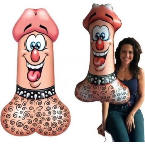 Inflatable Willy Penis Aluminum Foil Balloon Sex Balloon Hen Party Decoration Bachelorette Gathering Adult Sex Party Supplies