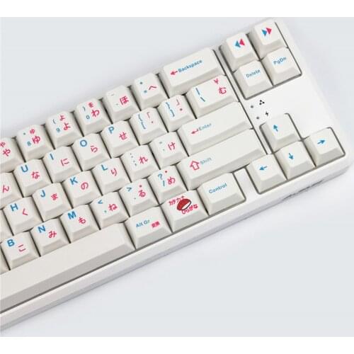 New Japanese Sushi White Custom Keycap Set English Japanese Legends For MX Switches Mice & Keyboards Accessories White