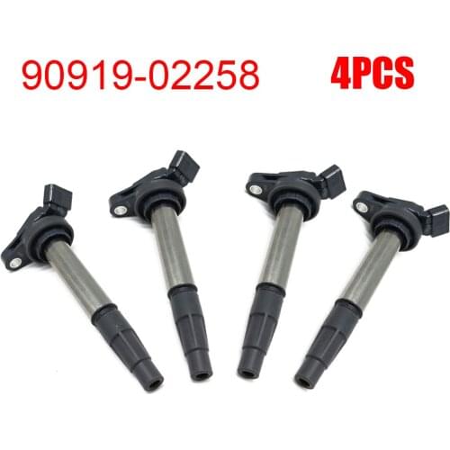 New 4PCS Ignition Coils 90919-02258 9091902258 For Toyota Corolla Matrix Prius Scion XD 1.8L For Lexus For PONTIAC UF-596 C1714