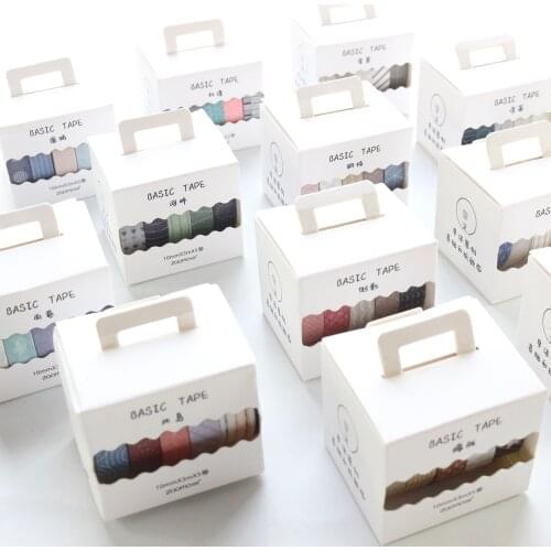 Domikee New classic Japanese diary planner decorative DIY masking tapes lot journal photo greeting card DIY washi tapes 5rolls