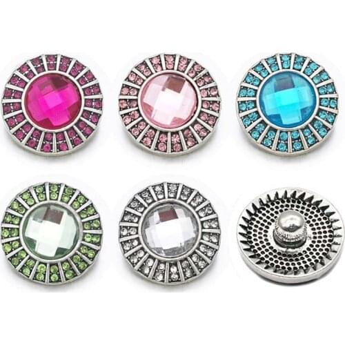 Wholesale w428 Flower 3D 18mm 20mm metal snap button for Bracelet Necklace Interchangeable Jewelry Women accessorie findings
