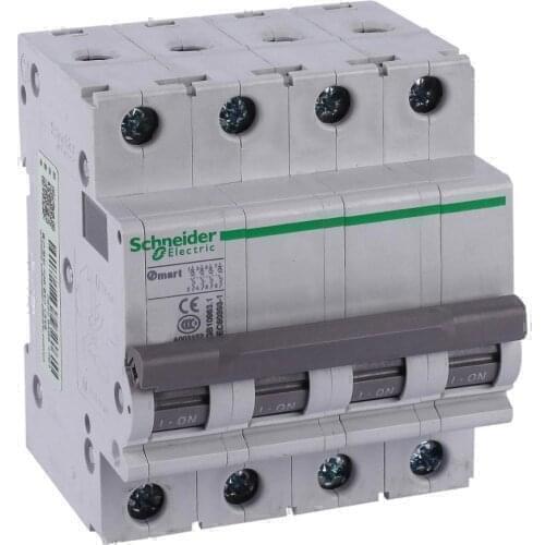 OSMC32N-D63A/4P OSMC32N4D63 OSMC32N miniature circuit breaker, 4P, D curve, 63A, 400V, Icn=6kA, M6.5