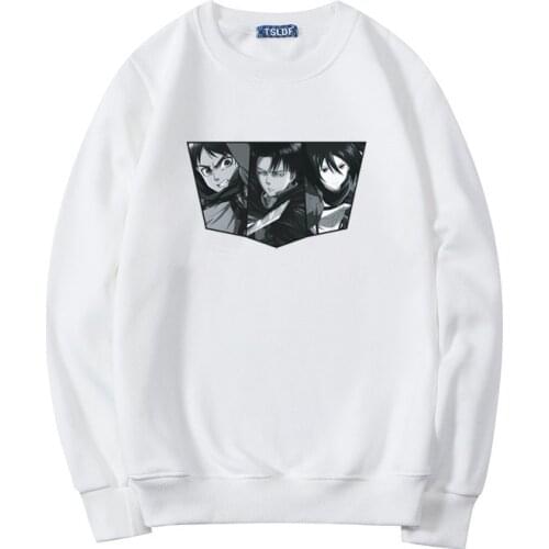 Hot Japanese Anime Graphic Hoodies Attack on Titan Cool Levi & Mikasa & Eren Harajuku Tops Sweatshirt Casualn Fashion Hoody