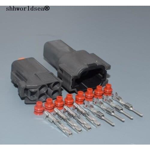 Shhworldsea 4 Pin 1.5mm Automotive Female Male Connector car waterproof plug auto wire plug 7222-7740-40 7123-7740-40