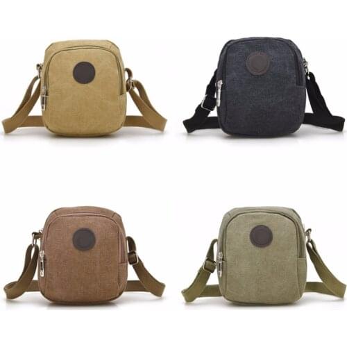 New Arrival Vintage Canvas Mens Shoulder Bag Casual Crossbody Bags for Men Leisure Travel Beach Bag Solid Male Bag Bolsos Mujer