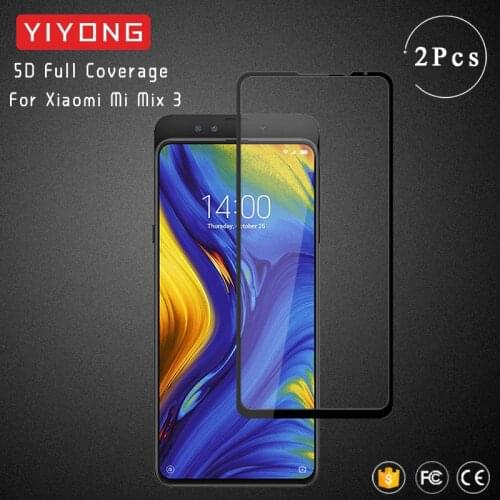 YIYONG 5D Full Cover Glass For Xiaomi Mi Mix 3 2s 2 S Tempered Glass Xiomi Screen Protector Film Xiaomi Mix3 Mix2s Mix2 S Glass