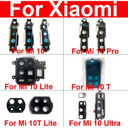 Back Rear Camera Lens Glass Cover Frame For Xiaomi Mi 10 Pro 10pro Main Big Camera Cover Frame + Sticker Replacement Repir