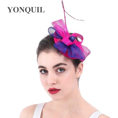 Nice Sinamay Wedding Headpiece Women Formal Dress Party Hair Accessories Hair Pin Fascinator Hat Bride Event Occasion Headwear
