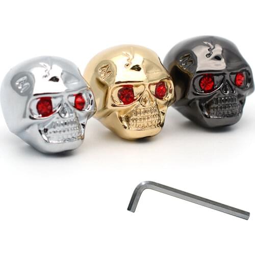 1 set of 3 Skull Head Guitar Volume Tone Control Knob Silver/Gold/Black