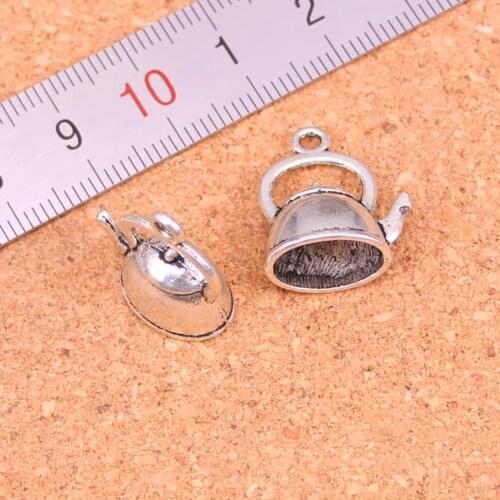 10pcs Teapot Kettle Charms Metal Alloy DIY Necklace Pendant Making Findings Handmade Jewelry 20*17*10mm