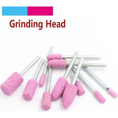 10pcs Polishing Grinding Stone Points Wheel Head Abrasive Mounted Stone Cylindrical For Dremel Rotary Power Nail Drill Bit Tools