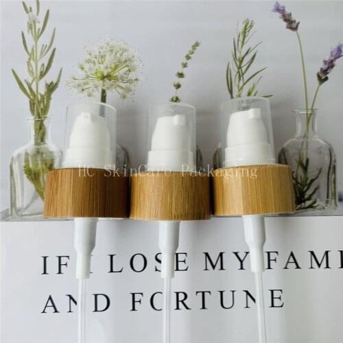 18/410 20/410 24/410 bamboo white lotion pump head cap lid for shower gel/body wash/lotion/emulsion refillable bottle