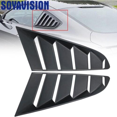 2 PCS Car Side ABS Deflector Vent Window Louver Side Scoop Louver Cover Trim Sticker Fit For Ford Mustang 2015 2016 2017 2018