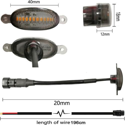 3 Pcs Amber Front Grille LED Truck SUV Running Light Marker Kit For Ford FJ Jeep