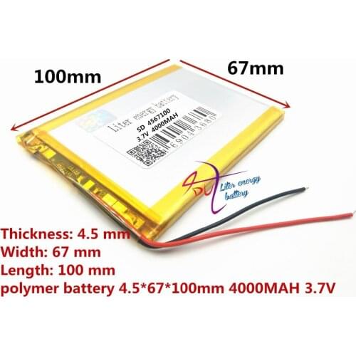 4567100 3.7V 4000mah Lithium polymer Battery with Protection Board For PDA Tablet PCs Digital Products Free Shipping