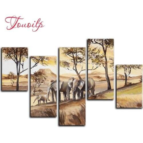 5pcs,Full square&round animal Elephant 5d Diamond Painting Cross Stitch Diamond Embroidery Patterns rhinestones Diamond Mosaic