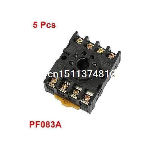 5 Pcs PF083A 8 Pins Time Relay Base Socket for DH48S MK2P