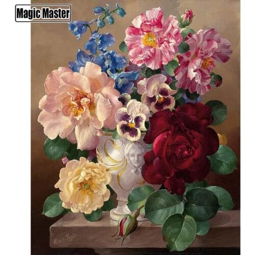 5D DIY Diamond Painting Flowers Full Square New Arrival Drill Mosaic Diamond Embroidery Garden Decoration