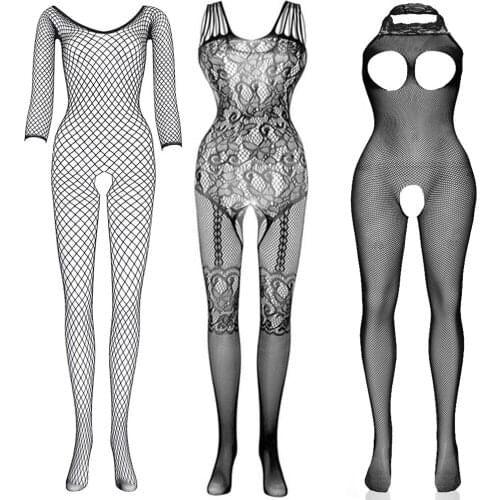 3 Pic Exotic Bodysuits Porn Sexy Lingerie Underwear Bodystockings Baby Doll Women Fishnet Open Crotch Teddies Mujer