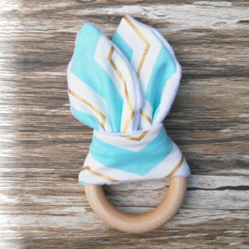 Baby Teether Safe Wooden Toys Mobile Pram Crib Ring DIY Rattle Soother Bracelet Teether Baby Product