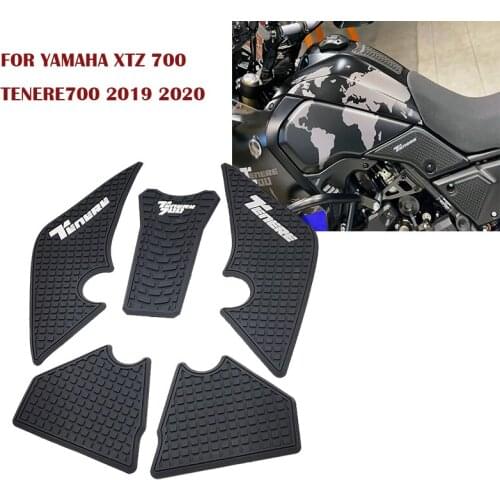 FOR YAMAHA Tenere 700 T700 XTZ 700 2019 2020 Motorcycle Non-slip Side Fuel Tank Stickers Waterproof Pad Rubber Sticker