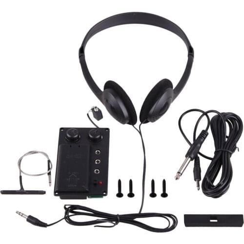 Electric Violin Silent Eq Pickup Piezo With Headphone And Plug Hole Cable Set