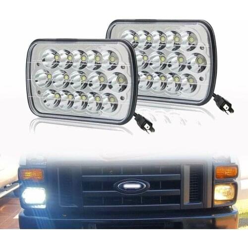 Pair 5x7" 7x6" Sealed Led Headlights Headlamp Hi/Lo Beam Lamp for ATV SUV Truck Trailer