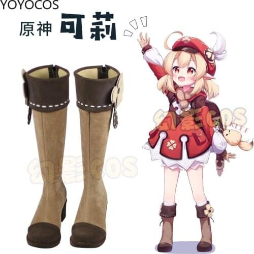 YOYOCOS Game Genshin Impact Klee Cosplay Boots Halloween Cosplay Costumes for Cute Girls Klee Accessories
