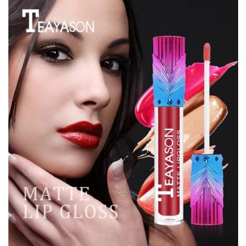 TEAYASON 12 Colors Matte Lasting Lip Gloss Lipstick Waterproof Makeup Moisturizing Makeup Cosmetic TXTB1