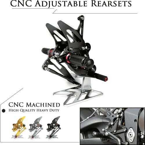 Motorcycle CNC Aluminum Footrest Rear Sets Adjustable Rearset Foot Pegs for Suzuki Naked GSR750 GSXS750 GSX-S750 2011-2017