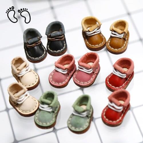 New Ob11 shoes Handmade Leather shoes suitable casual shoes for ob11,obitsu11,P9, DDF,molly,1/12bjd shoes Doll Accessories toy