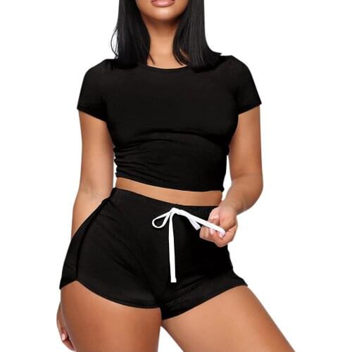 Solid Seamless Women Yoga Set Short Sleeve Workout Sportswear Sport Pants Gym Clothing High Waist Leggings Shorts Sports Suits