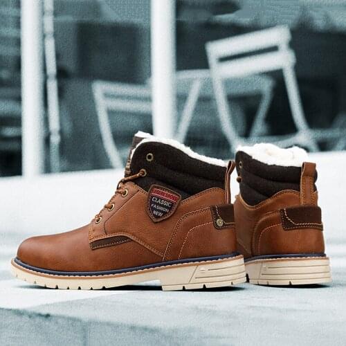 Formal big dress high Mens hombre male shoe coturno work home mens slip 2020 on boots classic black large leather mens chinese