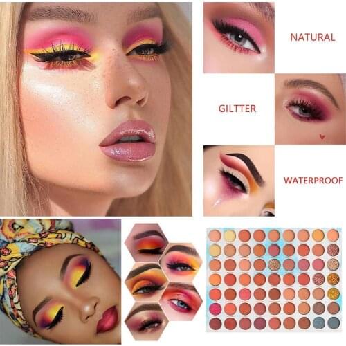 63 Colors Eyeshadow Palette Shimmer Matte Eye Shadow Makeup Kit Pigmented Pressed Powder Glitter Stage Party Eyeshadow Palette