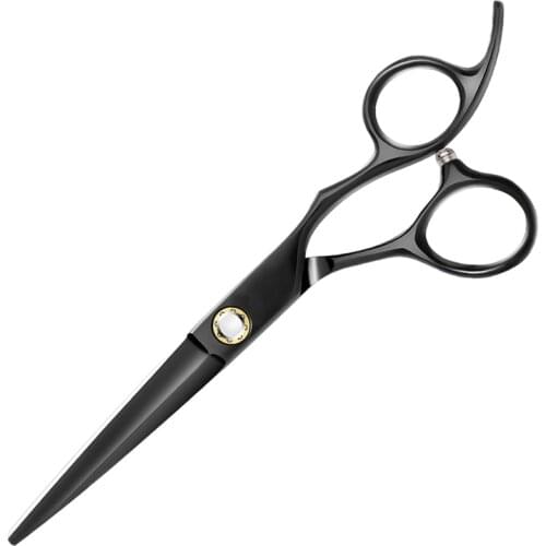 6 Inch Black Professional Salon Haircut Japanese Stainless Steel 440C Barber Hair Cutting Beauty Scissor