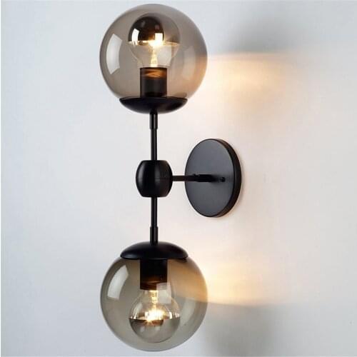 Industrial Loft Metal Wall Lamp 2 heads Magic Bean Molecule Wall Sconce WA117