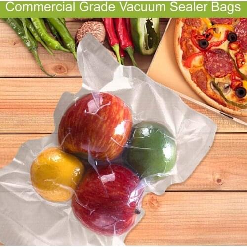 100Pcs Transparent Food Vacuum Sealer Pouch Fruit Vegetable Fresh-keeping Bag