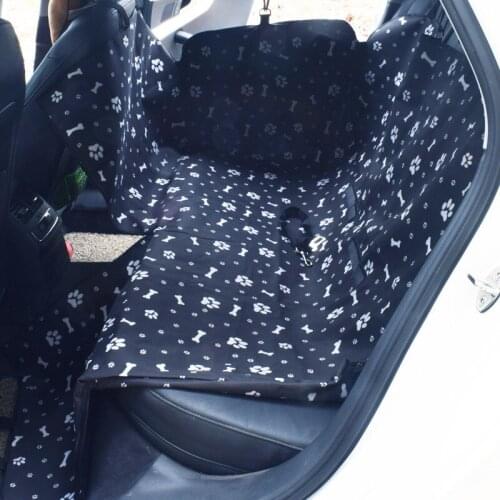 Dog Car View Mesh Waterproof Pet Carrier Car Rear Row Rear Seat Cushion Hammock with Zipper and Pocket Breathable Cushion Cat