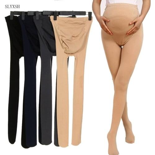 SLYXSH 2019 high quality velvet Adjustable High Elastic maternity leggings pregnant clothes pants for women stockings