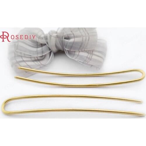 F785)10 pieces 103x14mm,Wire Thickness 2.5mm Not color Brass Arched Hair Rod Hair Sticks Hairpin Diy Jewelry Accessories