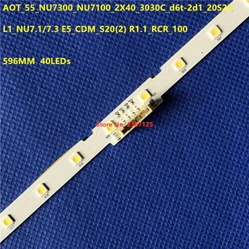 LED strip 40leds For Samsung UA55NU7090 UE55NU7102 UN55NU7100 HG55NJ690UFXZA HG555690UBXXU LH55QBNEBGC/GO BN61-15485A 45913A