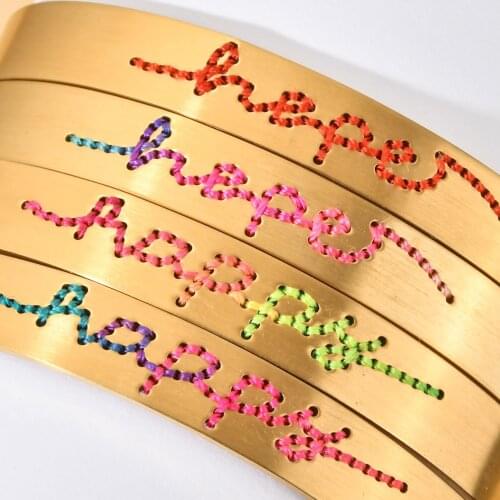 ZMZY Boho Colorful Cuff Bohemian Bracelet Fashion Stainless Steel Jewelry Bangle Bracelet High Quality Gifts for Women