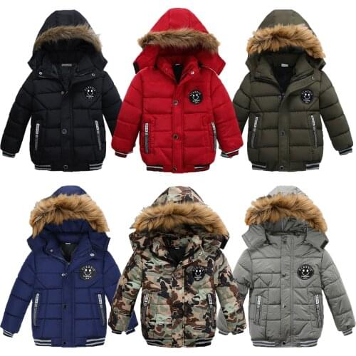 1 2 3 4 5 6 Years Boys Jacket Winter Heavy Kids Windbreaker Coat Keeping Warm Resist The Severe Cold Children Outerwear