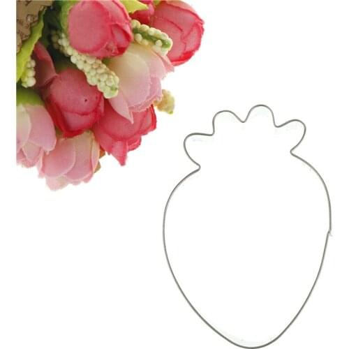 1pc Stainless Steel Metal Strawberry Fruit Shape Cookie Cake Biscuit Decorative Mold Cutters Kitchen Pastry Tools New